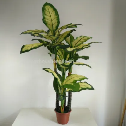 fake decorative dieffenbachia rohdea artificial evergreen wholesale
