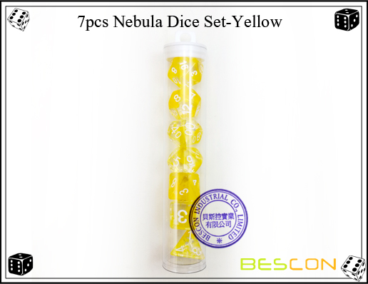 7pcs Nebula Dice Set-Yellow-3 7pcs Nebula Dice Set-Yellow-3