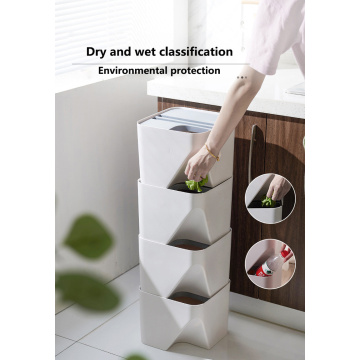 Kitchen Trash Can Trash Bin Recycling Bin Household Dry And Wet Separation Waste Bin For Bathroom Kitchen