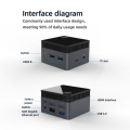 New Mini PC LAN USB3.0 Sokongan WiFi/TF-Card (128GB) dengan kipas