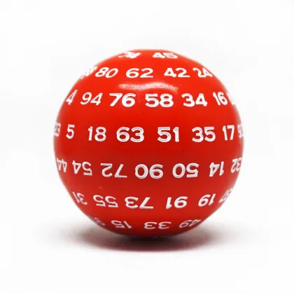 Custom 50mm Acrylic D100 Dice for Board Games