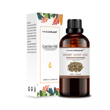 private label 100ml natural hemp seed oil painrelief massage