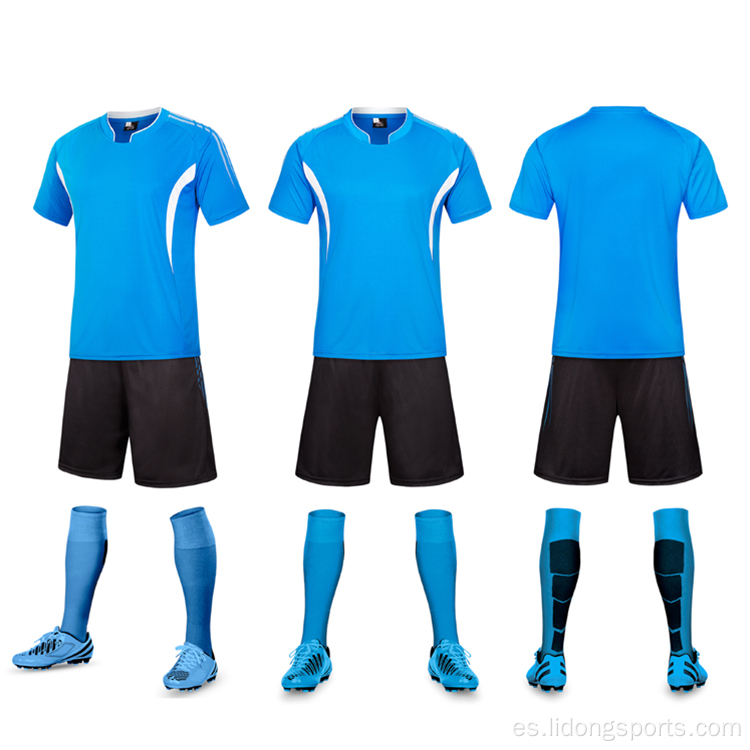 Entrenamiento deportivo de fútbol usa uniformes para hombres