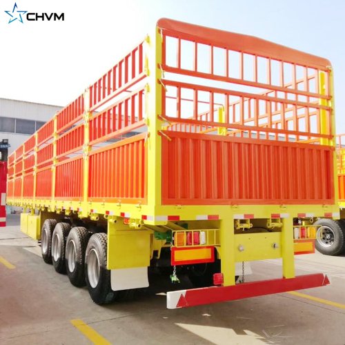 4Axles Side Wall Fence Cargo مقطورة