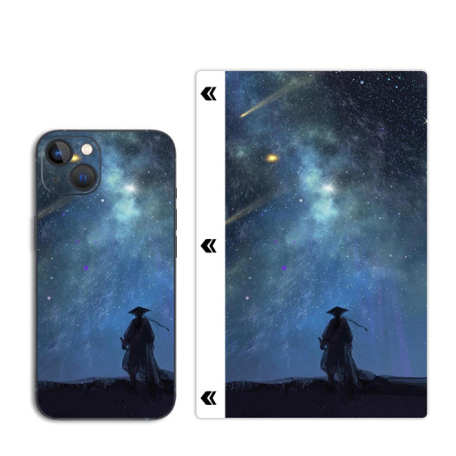 Blue Flower Pattern Sticker Mobile Skin Protector
