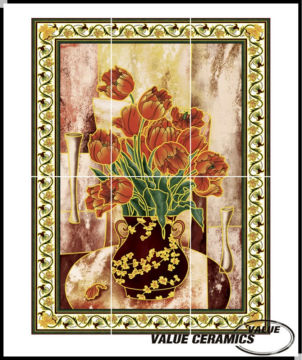 rose flower wall tile,decorative carpet tiles