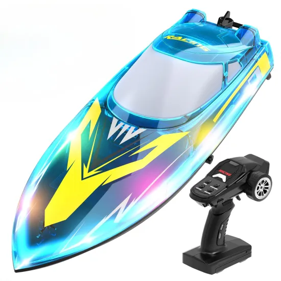 Flytec V006 High-Speed RC Speed Boat with RGB Colorful Lighting and 8-Shaped Route Driving Demo Mode