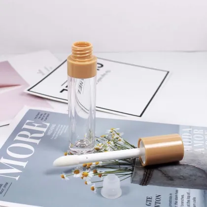 Clear White Large Brush Rod Lip Gloss Tube 8ml Cosmetics Black Lid