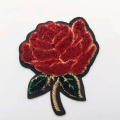 Personalized custom flower rose embroidery patch