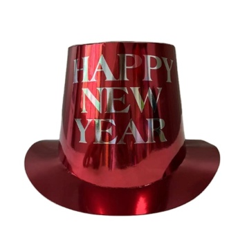 Glitter Happy New Year Party Hats - Fun Photo Props for Eve Celebrations