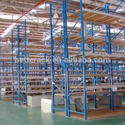 blue and orange warehouse storage rack
