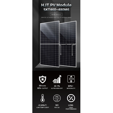 Sunket New HJT 166mm 480W Solarpanelse