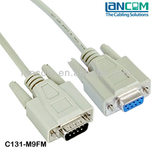 LC Factory Pure Copper RS232 Serial cable, Hot Sale DB9 cable, male to female null modem cable