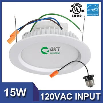 USA Canada market UL ES recessed dimmable led 15w downlight