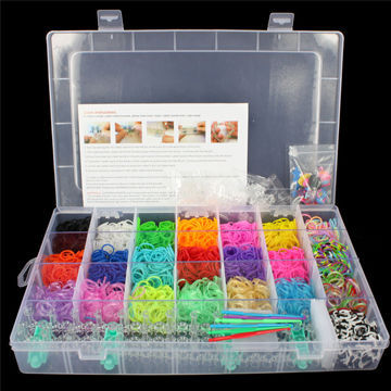 Design and color available loom bands box, OEM orders are welcome