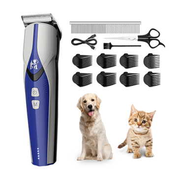 5-Speed Dog Cat Hair Clipper with Ceramic Blade and Light Display