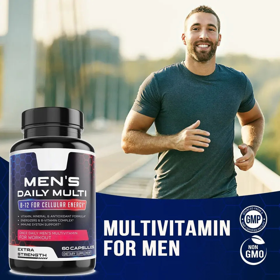 OEM/ODM Men Multivitamin Supplement Vitamin Health Support Energy Enhance Multivitamin Capsules for Men