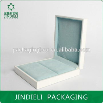 Good quality wooden leather box for jewelry with velvet tray