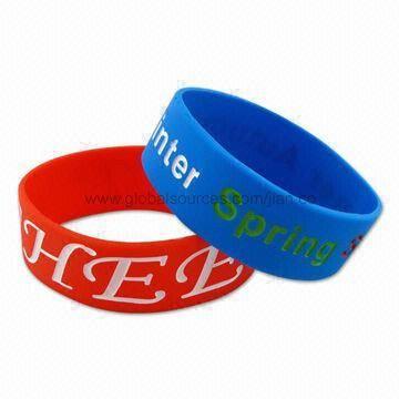 Custom Silicone Wristband, OEM Designs are Welcome