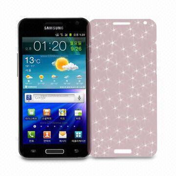 Colorful Diamond Screen Protector for Samsung Galaxy-S-II-HD-LTE, w/ UV-protection and Anti-scratch