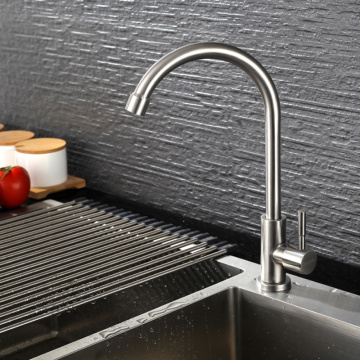 Faucets tenggelam dapur keluli tahan karat tunggal yang sejuk