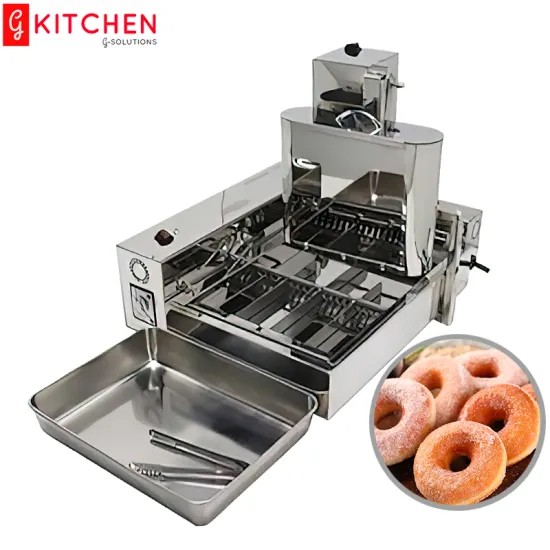 Automatic Mini Doughnuts Mochi Donut Ball Fryer Cutter Maker Glazing Machine