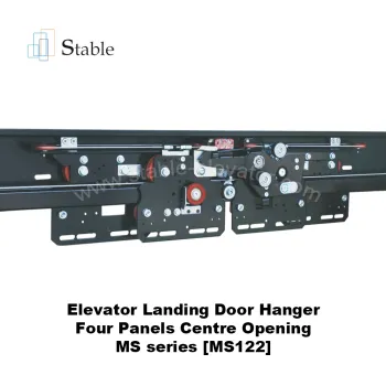MS E120 BS476-22 Fire-proof Four Panels Center Opening Elevator Landing Door Hanger