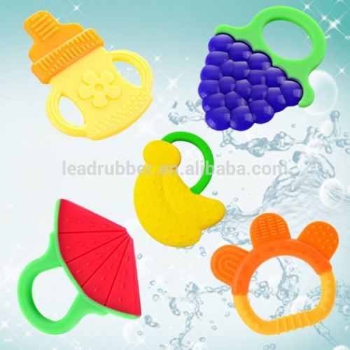 100% Food Grade Soft silicon baby fruit teether