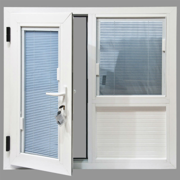 UPVC Window with Built-in Blinds Design Foshan Factory
