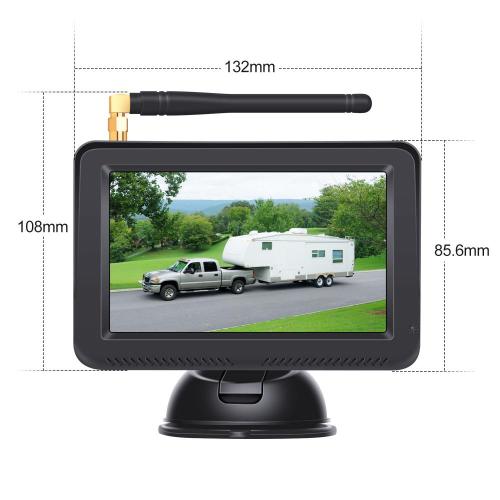 8 led waterproof rearview camera monitor
