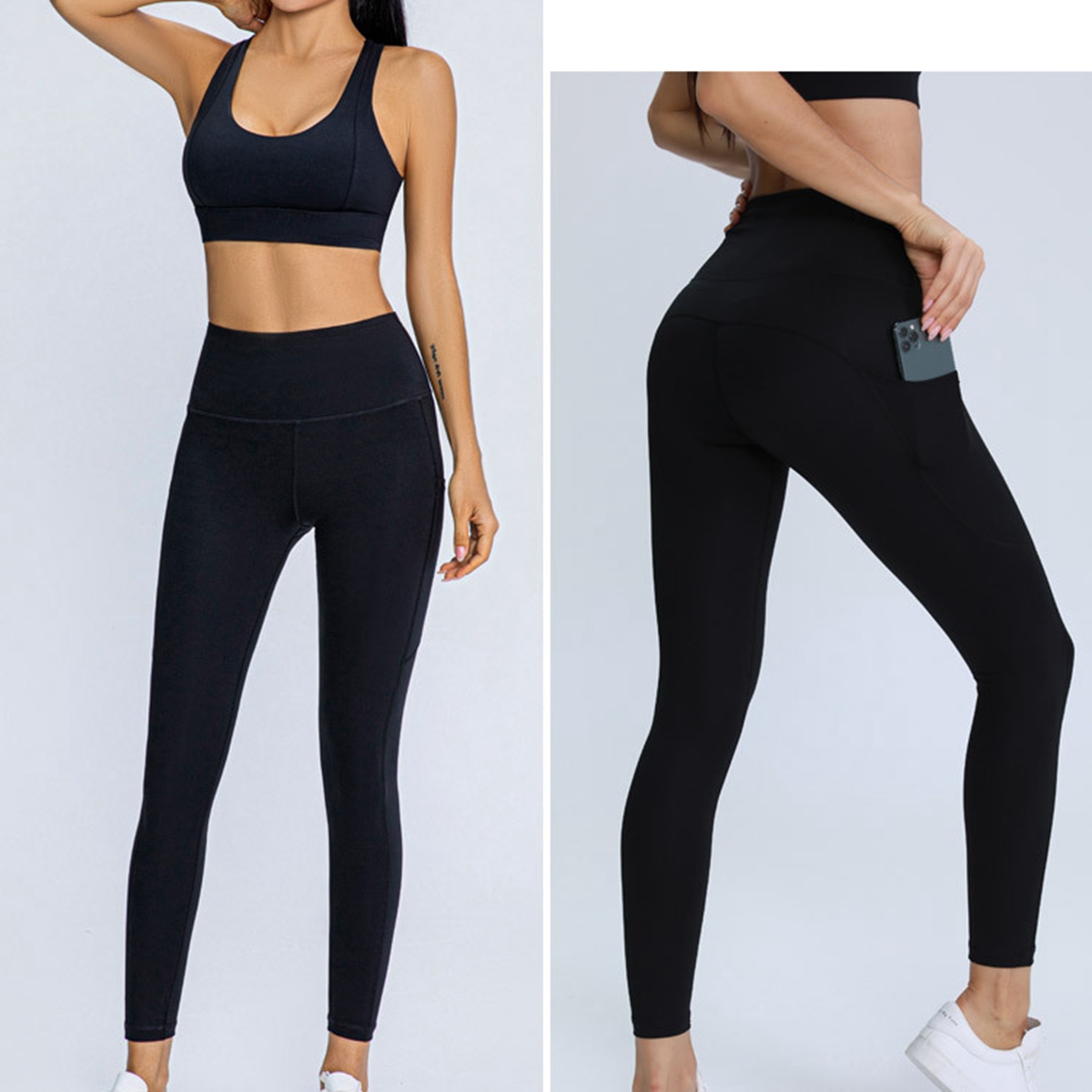black yoga set 