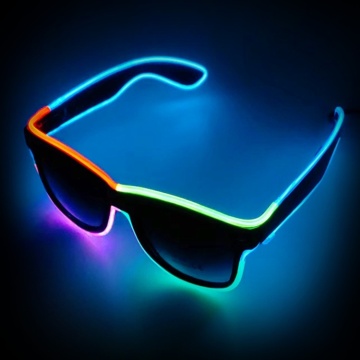 Neon Glow LED Glasses for Nightclub and Party - Black