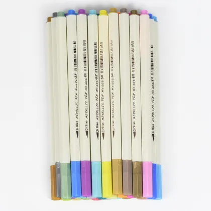 Set of 30 Metallic Calligraphy Brush Marker Pens for DIY Projects