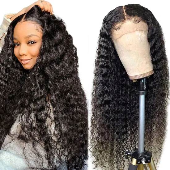 Cuticle aligned wig water wave virgin raw 40 inch human hair full lace front wig transparent,Water wave full lace wigs vendor