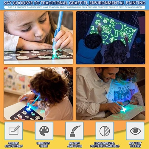 Planche à dessin fluorescente pour les enfants