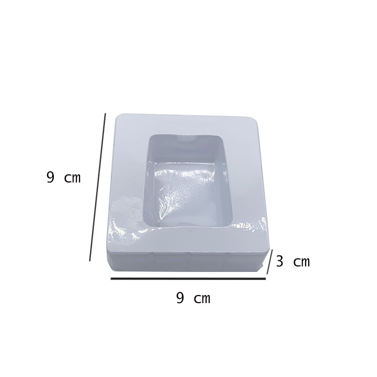 Plastic insert single thermoform white blister tray