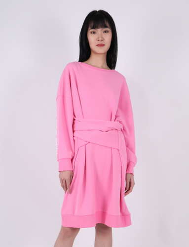 Ladies long sweatshirt with round neck and long sleeves