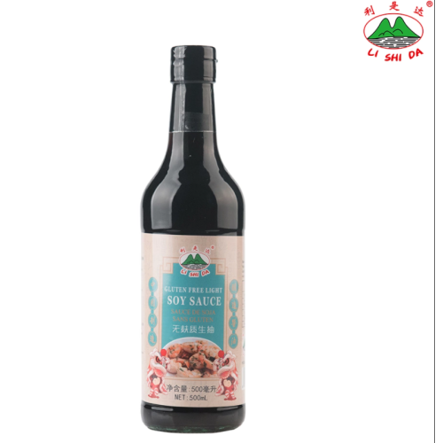 Kicap bebas gluten dalam botol kaca 500ml