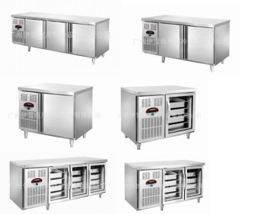 sandwich refrigerator/Salad fridge with big ss cover