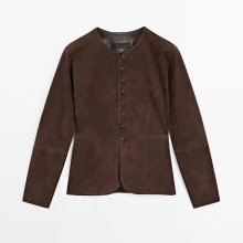 Women's suede short shirt