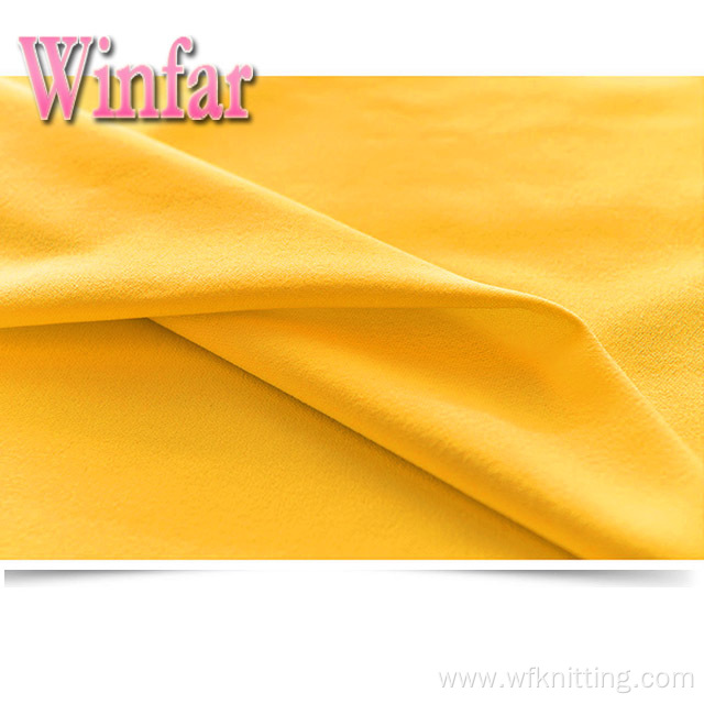 Polyester Stretch Solid Scuba Crepe Knit Fabric Stock