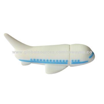 PVC customized airplane shaped USB flash drive