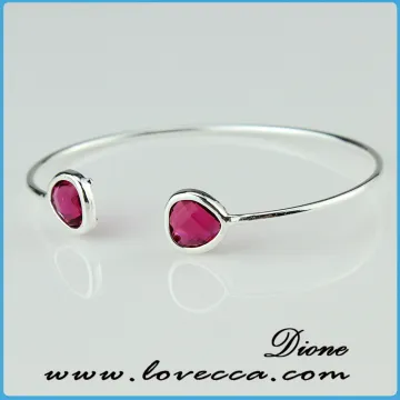 2017 new launching custom Fashionable cuff bracelets birthstone bracelet for grandma