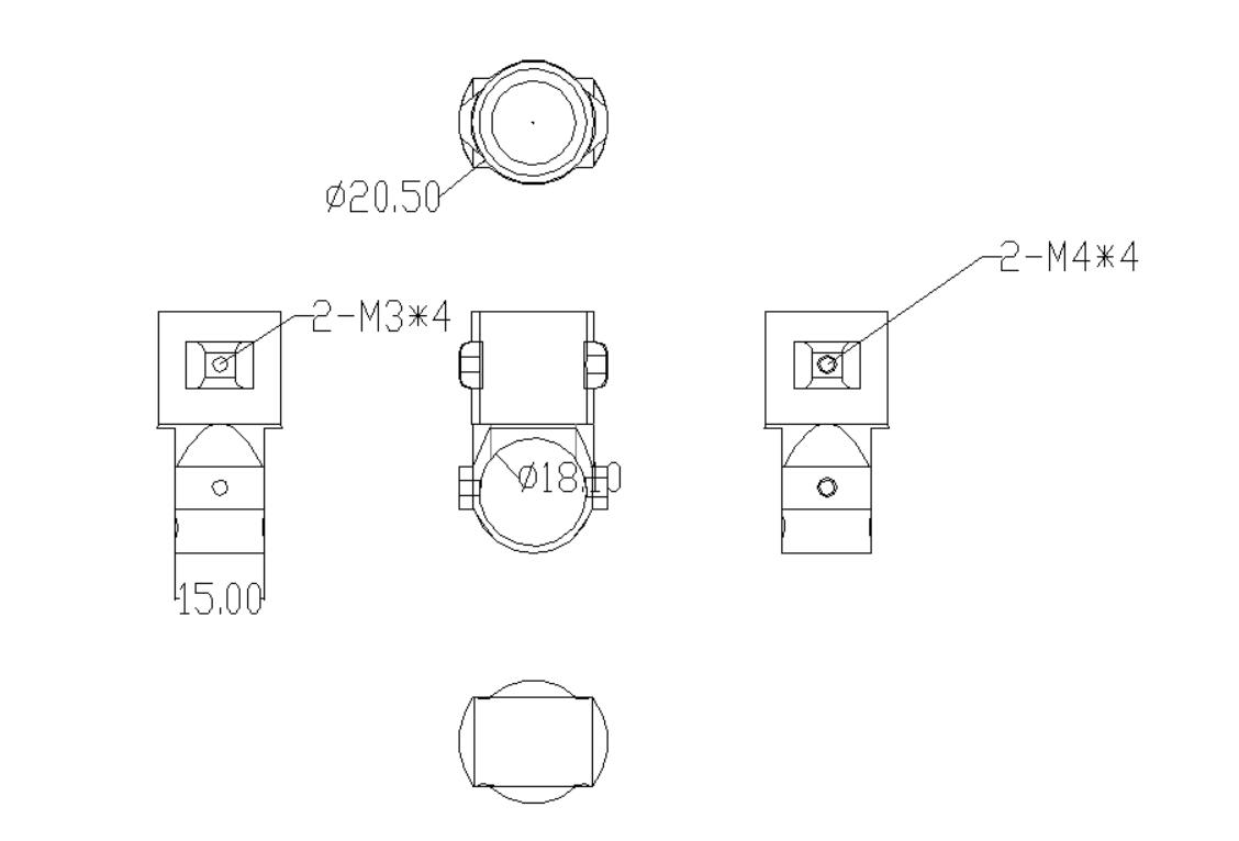 18mm-18mm Pipe Tee Fitting For Drones