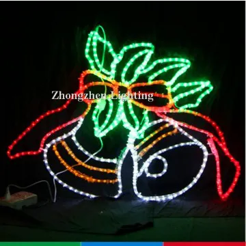 Colorful christmas bells led christmas motif light