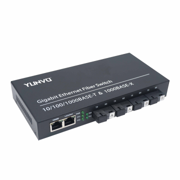 4fiber 2rj45 مفتاح الألياف البصرية - الألياف المفردة 1310/1550nm 25km SC 8port