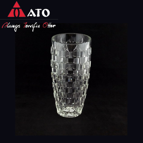 Vaso de flor de vidro Ato vaso decorativo de vidro transparente