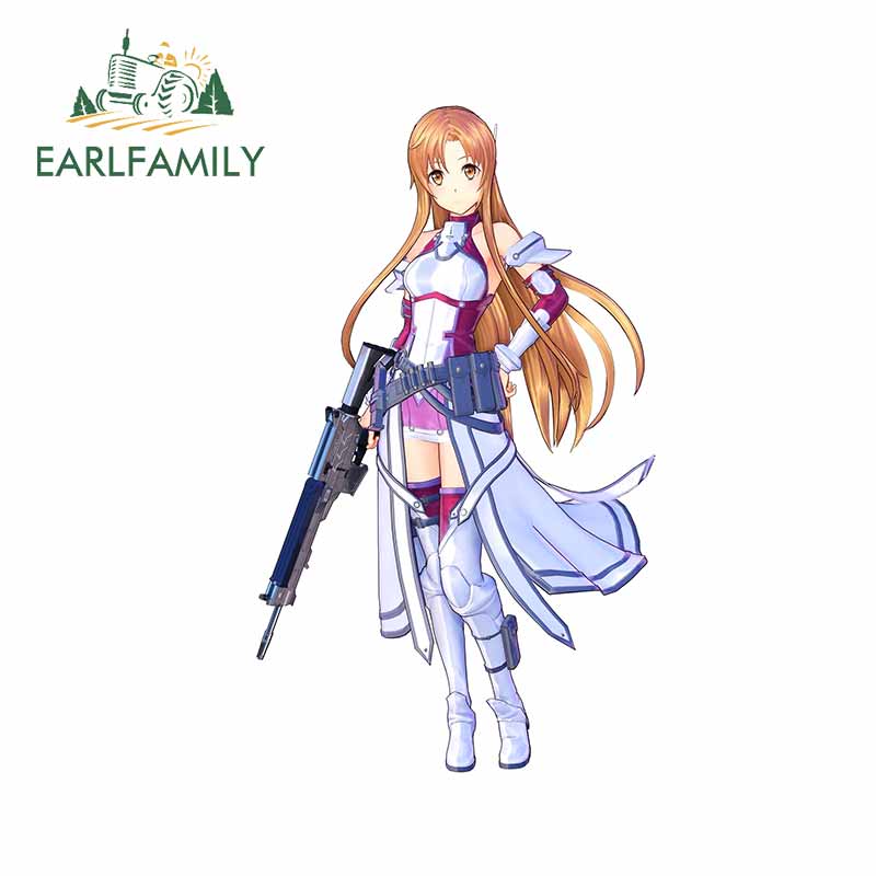 EARLFAMILY 13cm x 7.9cm for Asuna SAO Fatal Bullet Sword Art Online Car Accessories Car Decals Personality Creative Stickers