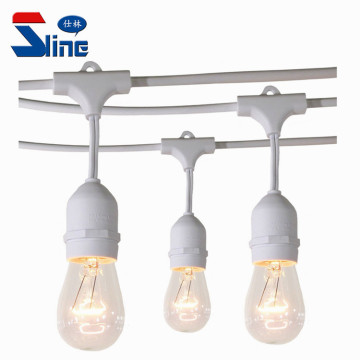 Panjang Custom Heavy Duty Drop String Lights untuk kegunaan dalaman/luaran dengan tali lanjutan kuasa