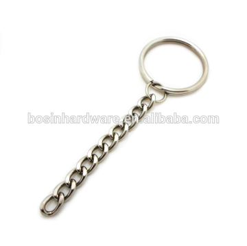Fashion High Quality Metal Nickel Plated Split Ring With Long Chain